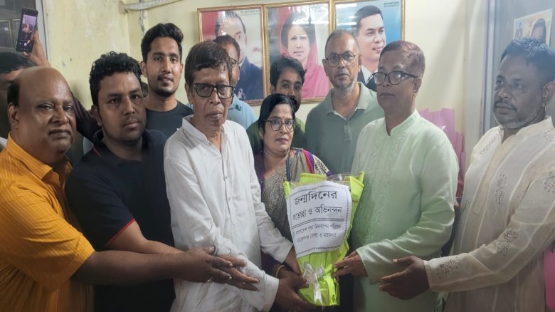 সাখাওয়াত হোসেন খানের ৫৭তম জন্মদিনে পূজা উদযাপন পরিষদের শুভেচ্ছা