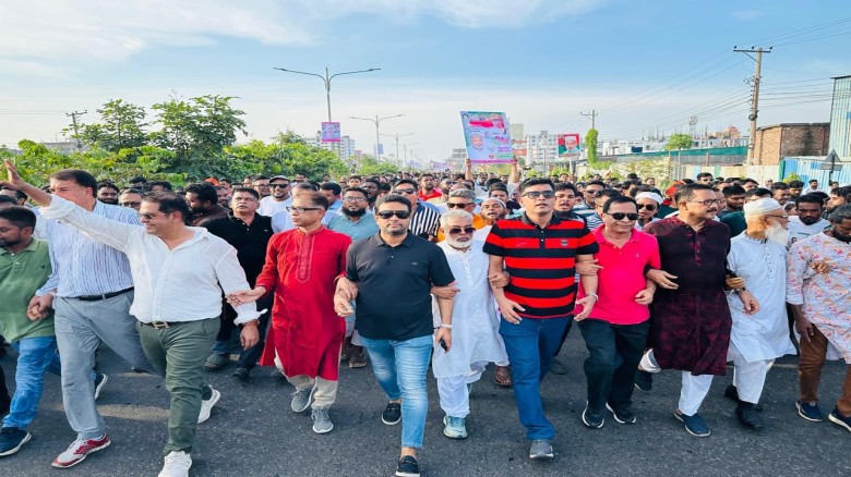 প্রতিষ্ঠাবার্ষিকীতে জেলা বিএনপির বিশাল র‍্যালী
