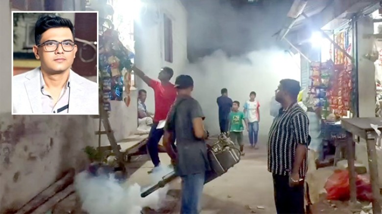 বিএনপি নেতা রাজিবের নির্দেশনায় মশক নিধন