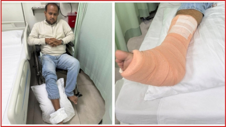 ভূমিকম্পে দৌড়ে নামতে গিয়ে পা ভাঙলেন হামীম