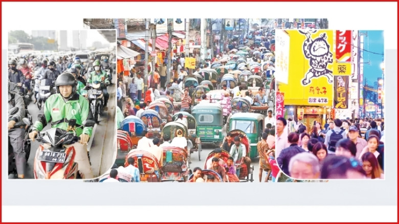 বিশ্বের দ্বিতীয় সর্বোচ্চ জনবহুল শহর এখন ঢাকা