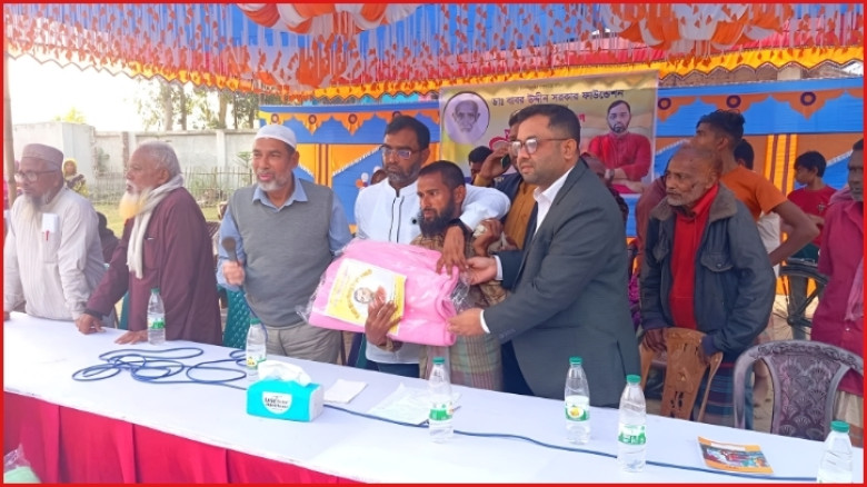 কুড়িগ্রামে ডা. বাবর উদ্দীন সরকার ফাউন্ডেশনের কম্বল বিতরণ