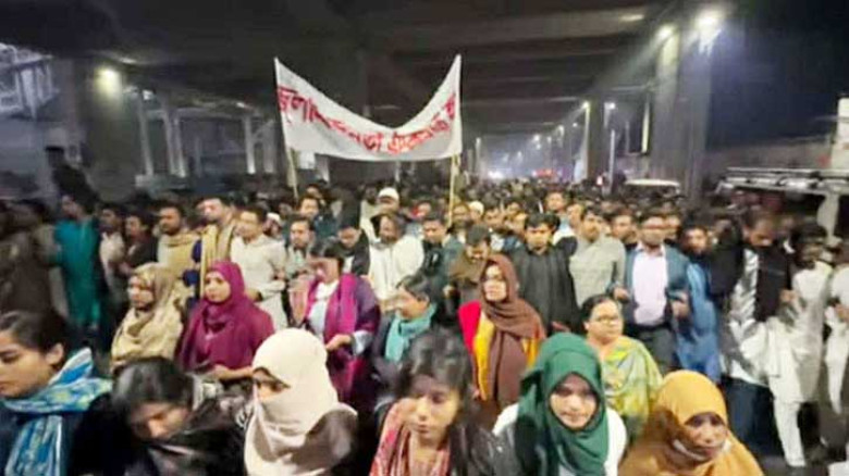 স্বরাষ্ট্র উপদেষ্টার পদত্যাগ দাবিতে এনসিপির বিক্ষোভ মিছিল