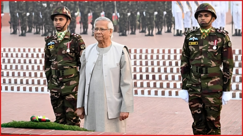 বিজয় দিবসে জাতীয় স্মৃতিসৌধে প্রধান উপদেষ্টার শ্রদ্ধা