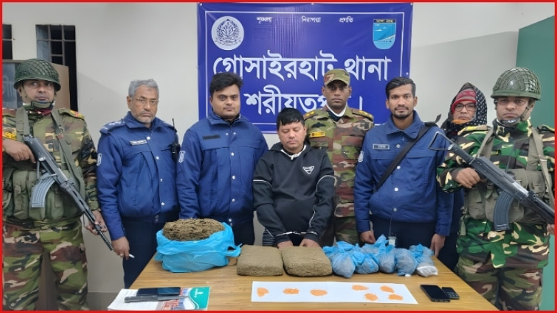 শরীয়তপুরে যৌথ বাহিনীর অভিযানে মাদক ব্যবসায়ী আটক