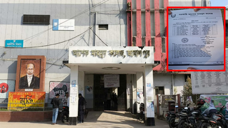সরকারি আশেক মাহমুদ কলেজে অধ্যক্ষের অফিসে সাবেক ছাত্রলীগ নেতার নিয়োগের অভিযোগ
