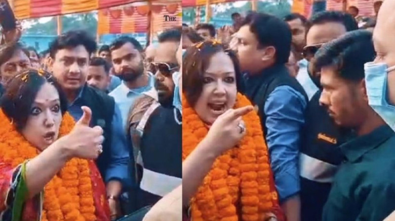 আমি না বললে এলাকা থেকে বের হতে পারবেন না; ম্যাজিস্ট্রেটকে আঙ্গুল উঁচিয়ে রুমিন ফারহানা