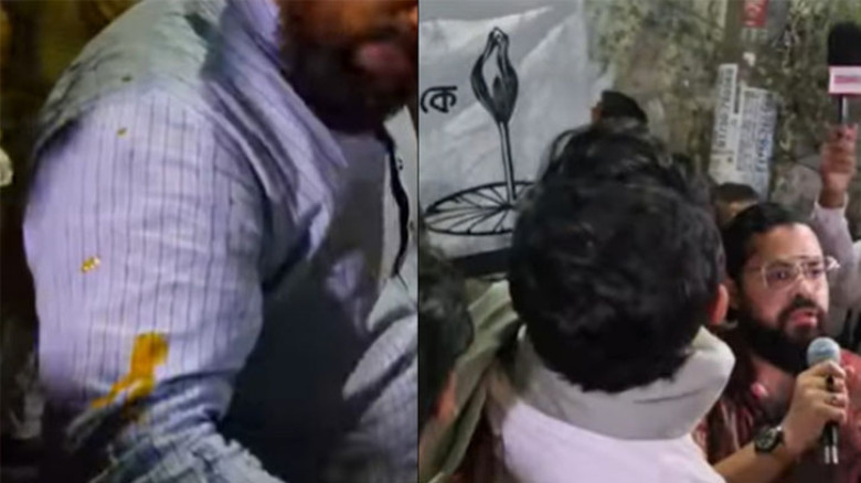নাসীরুদ্দীন পাটওয়ারীর পথসমাবেশ কর্মসূচিতে ডিম নিক্ষেপ