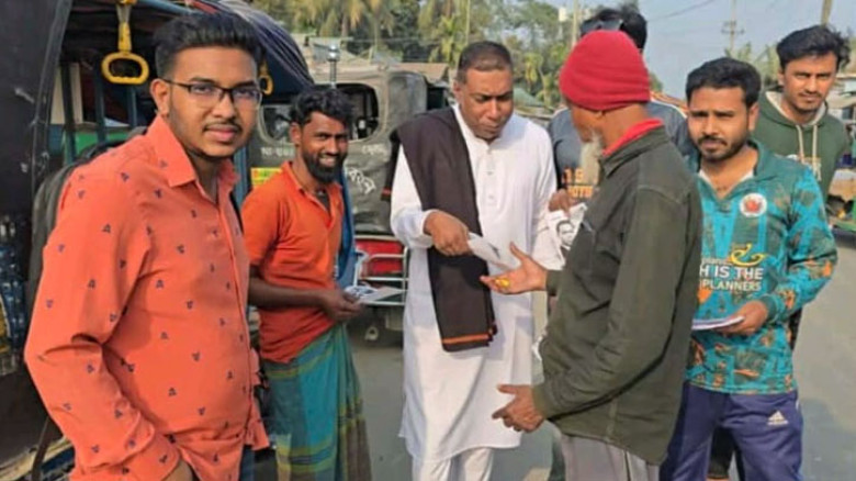 জামালপুর সদর–৫ আসনে ফুটবল প্রতীকে ভোট প্রার্থনায় স্বতন্ত্র এমপি প্রার্থী মাসুদ ইব্রাহীম
