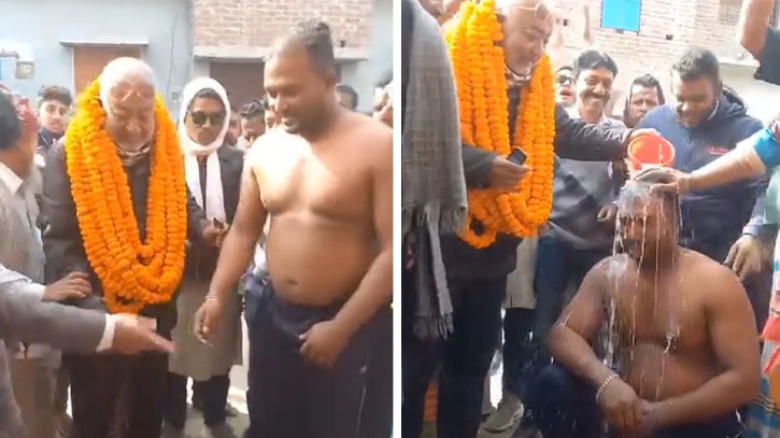 ‘আ.লীগ কর্মীকে জামায়াত বলে’ দুধ দিয়ে গোসল করিয়ে দলে নিলো বিএনপি