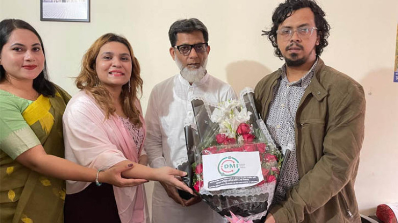 নবনির্বাচিত সংসদ সদস্য হাবিবুর রশিদ হাবিবের সঙ্গে ডিএমএফের সৌজন্য সাক্ষাৎ