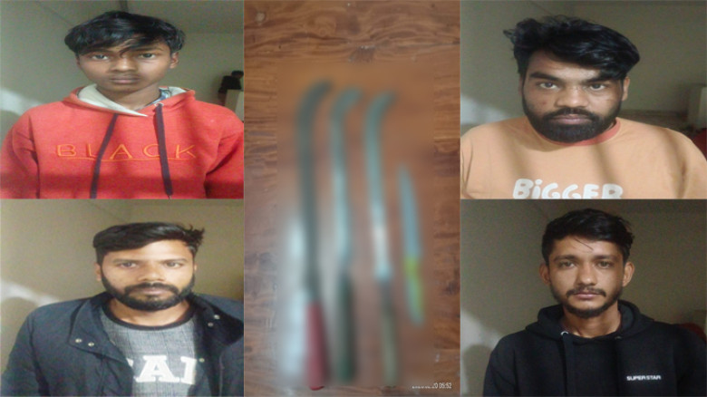 পুলিশের বিশেষ অভিযানে ১৩ মামলার পলাতক আসামিসহ ৪ জন গ্রেফতার, ডাকাতির প্রস্তুতির অভিযোগ