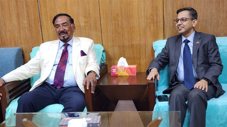 মুক্তিযুদ্ধ বিষয়ক মন্ত্রীর সঙ্গে ভারতের হাইকমিশনারের সৌজন্য সাক্ষাৎ