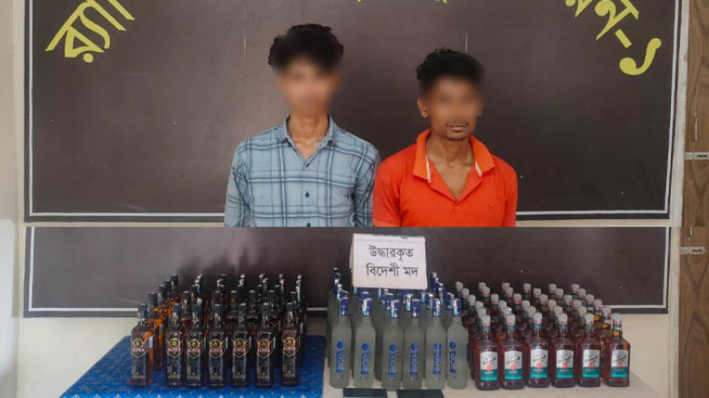 র‌্যাবের অভিযানে ধরা পড়ল মদের চালান, গ্রেফতার ২
