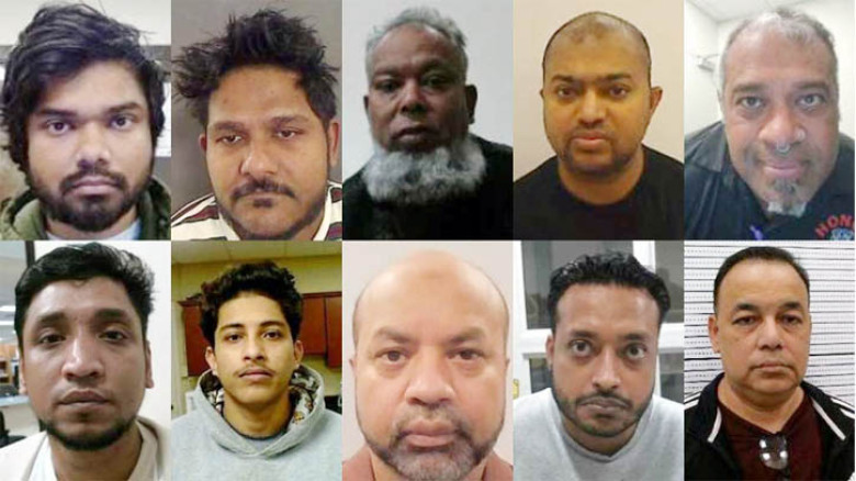 আমেরিকায় ‘ভয়ংকর অপরাধে’ আটক ১০ বাংলাদেশির ছবিসহ পরিচয় প্রকাশ