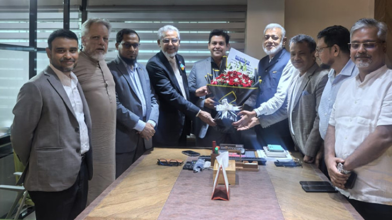 এমপি মুস্তাফিজুর রহমান ভূঁইয়া দিপুর সঙ্গে রিহ্যাব নেতৃবৃন্দের সৌজন্য সাক্ষাৎ