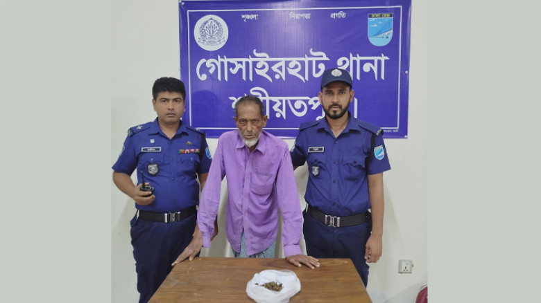 গোসাইরহাটে গাঁজাসহ মাদক ব্যবসায়ী গ্রেফতার