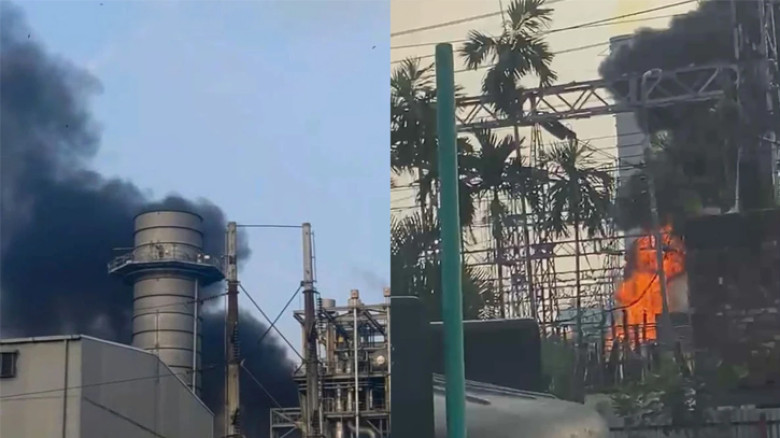 সিদ্ধিরগঞ্জে বিদ্যুৎকেন্দ্রের সাবস্টেশনে আগুন