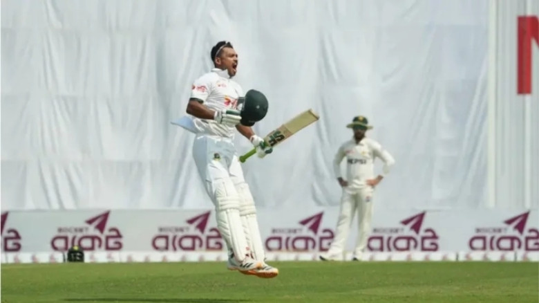 শান্তর সেঞ্চুরিতে প্রথম দিন শেষে দাপুটে সংগ্রহ বাংলাদেশের