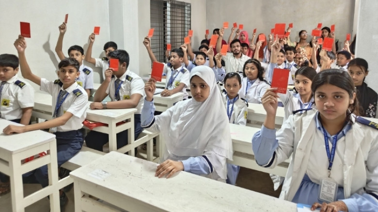 ব্রাহ্মণবাড়িয়ায় দুর্নীতিকে না বলার শপথ নিল শিক্ষার্থীরা