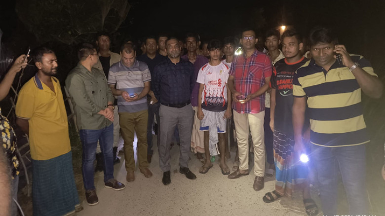শাহজাদপুরে রক্তমাখা চিঠি দিয়ে ডাকাতির হুমকি, টেকুয়াপাড়া গ্রাম পরিদর্শনে এসপি সানতু