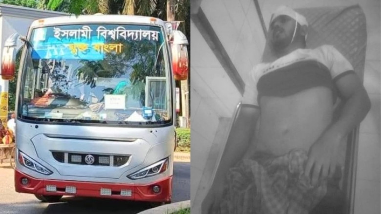 ইবির বাসের সাথে পিকআপের সংঘর্ষ, পিকআপ চালক নিহত