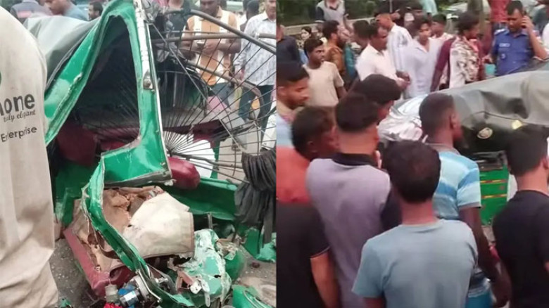 সিরাজগঞ্জে বাস–সিএনজি সংঘর্ষে নিহত ৩