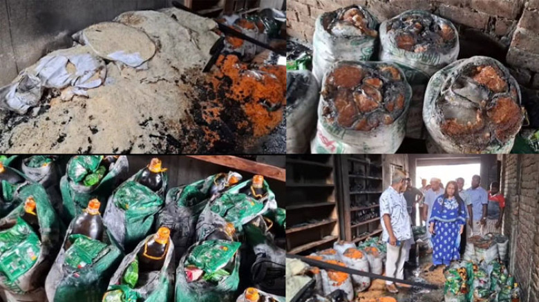 মাদারীপুরে টিসিবির গোডাউনে আগুন, ১ মিলিয়ন টাকার ক্ষতি