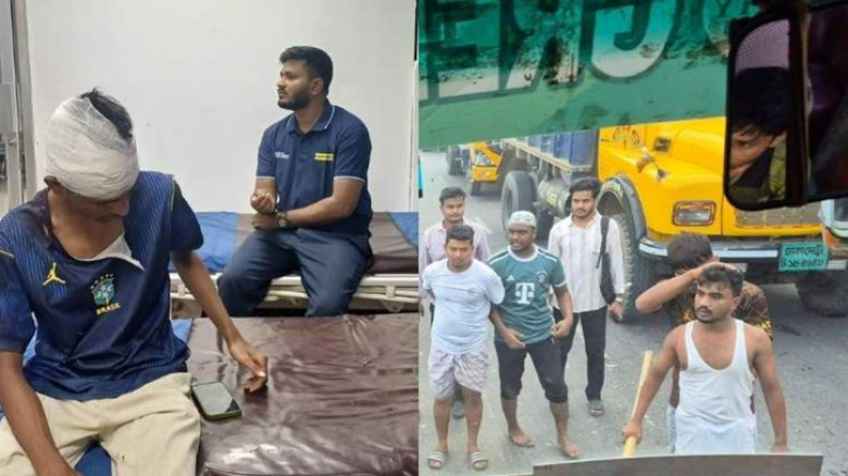 গ্রিন ইউনিভার্সিটির বাসে হামলা,আহত শিক্ষার্থী-স্টাফ