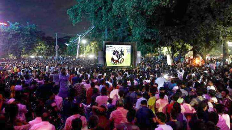 বড় পর্দায় খেলা ঘিরে থাকবে পুলিশি নজরদারি
