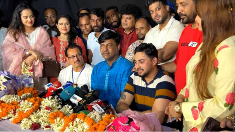 চলচ্চিত্র শিল্পী সমিতির সভাপতি শিবা সানু, সম্পাদক জয় চৌধুরী