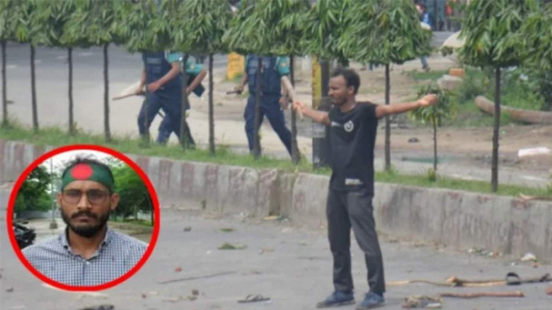আজ ঐতিহাসিক জুলাই শহীদ দিবস, পুলিশের বন্দুকের সামনে বুক পেতে দাঁড়িয়েছিলেন আবু সাঈদ