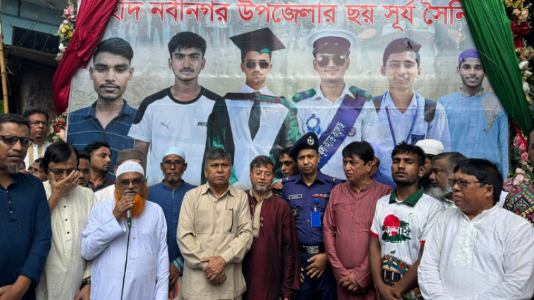নবীনগরে ৬ শহীদের স্মরণে ‘জুলাই স্মৃতি স্তম্ভ’ উদ্বোধন